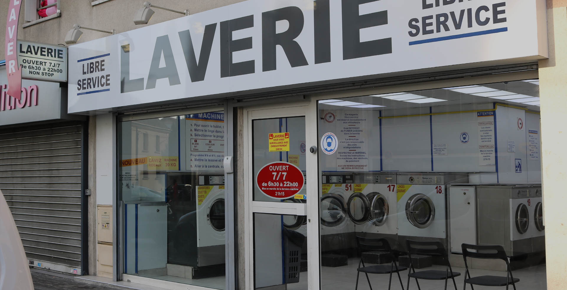 Laverie Automatique à Bobigny 93000, 15 Machines à laver et 8 séchoirs